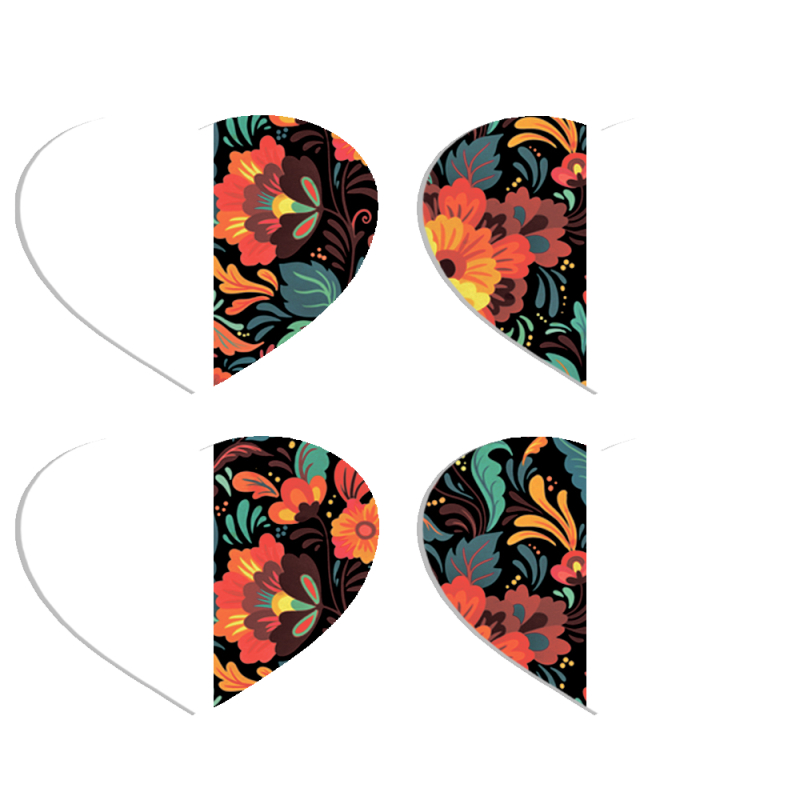 Магнитные фотопазлы Сердце 50 на 50 набор 4 штуки Petrykivka