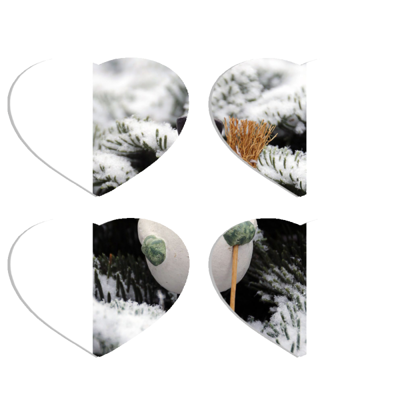 Магнитные фотопазлы Сердце 50 на 50 набор 4 штуки 