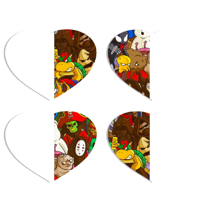 Магнитные фотопазлы Сердце 50 на 50 набор 4 штуки Злодеи