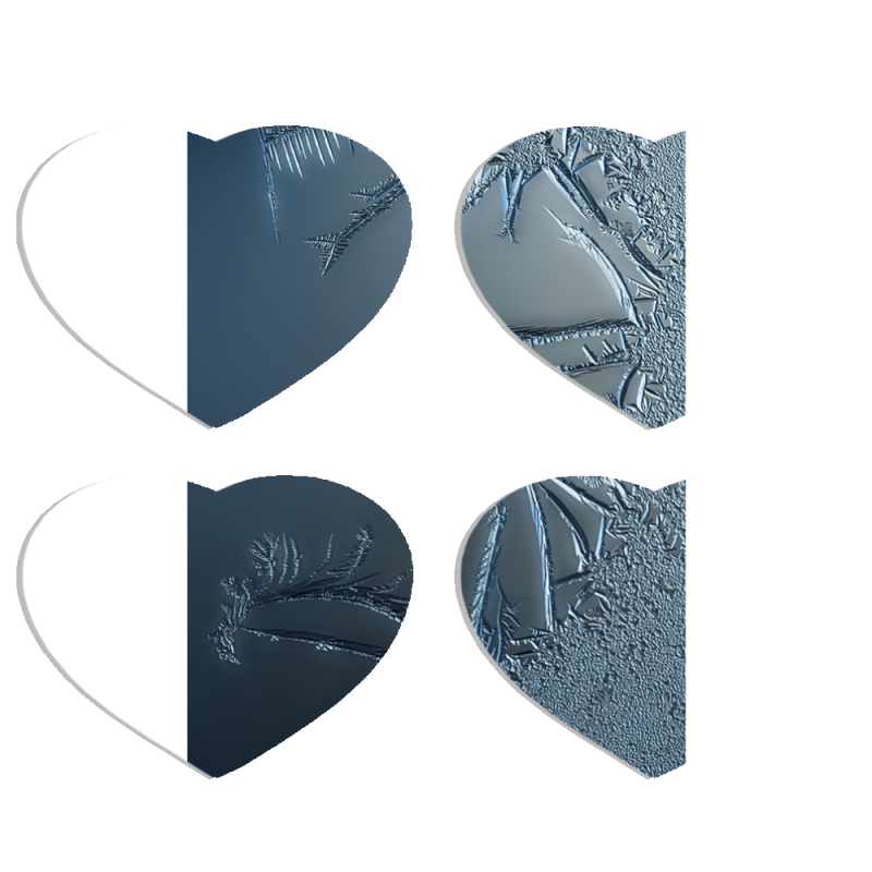 Магнитные фотопазлы Сердце 50 на 50 набор 4 штуки 