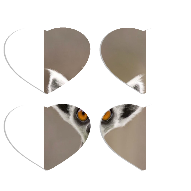 Магнитные фотопазлы Сердце 50 на 50 набор 4 штуки 