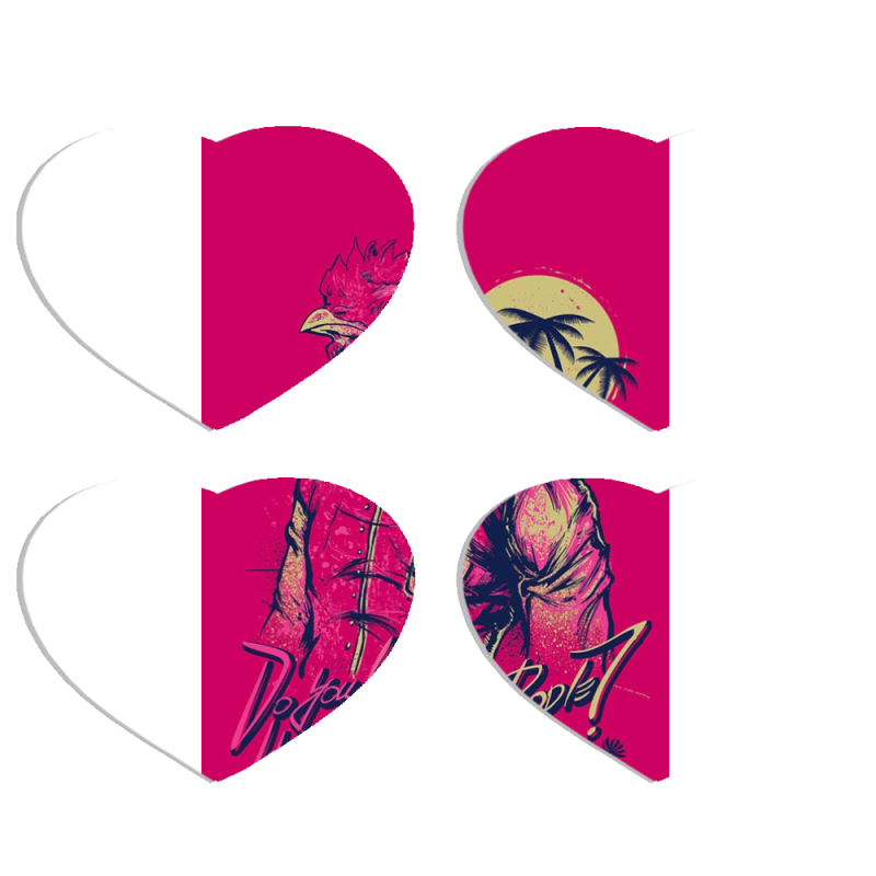 Магнитные фотопазлы Сердце 50 на 50 набор 4 штуки 