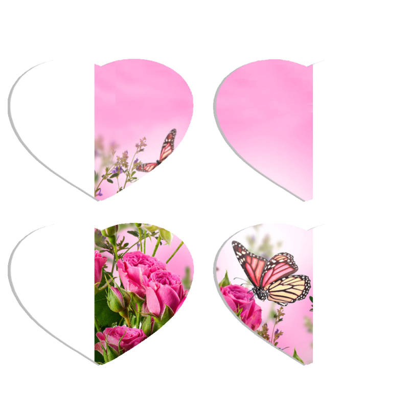 Магнитные фотопазлы Сердце 50 на 50 набор 4 штуки 