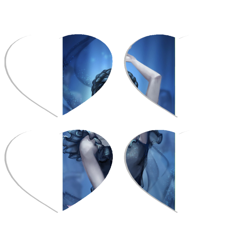 Магнитные фотопазлы Сердце 50 на 50 набор 4 штуки Wednesday Dance