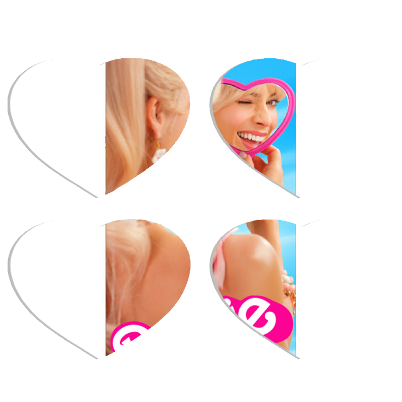 Магнитные фотопазлы Сердце 50 на 50 набор 4 штуки Barbie 2023