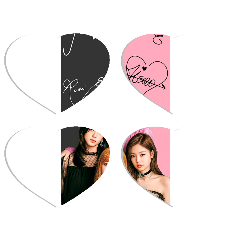 Магнитные фотопазлы Сердце 50 на 50 набор 4 штуки Blackpink Kpop