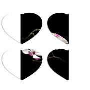 Магнитные фотопазлы Сердце 50 на 50 набор 4 штуки Ночные Магнолии