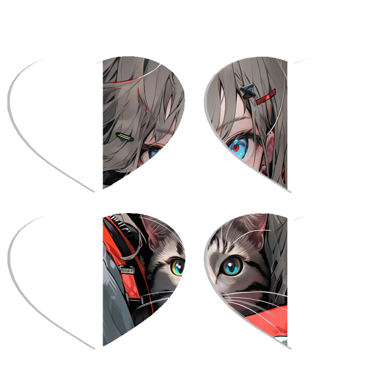 Магнитные фотопазлы Сердце 50 на 50 набор 4 штуки 