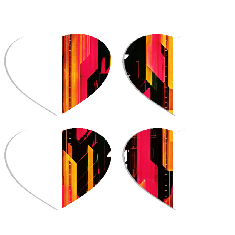 Магнитные фотопазлы Сердце 50 на 50 набор 4 штуки 