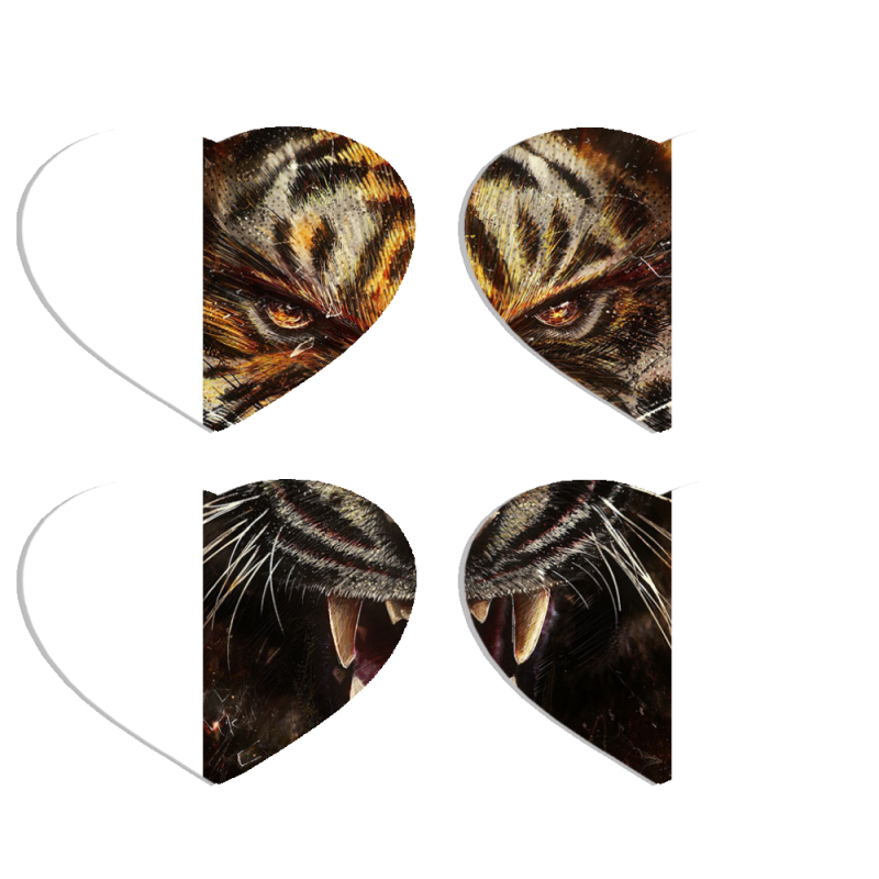 Магнитные фотопазлы Сердце 50 на 50 набор 4 штуки 