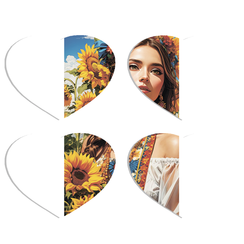 Магнитные фотопазлы Сердце 50 на 50 набор 4 штуки Сонячна Душа