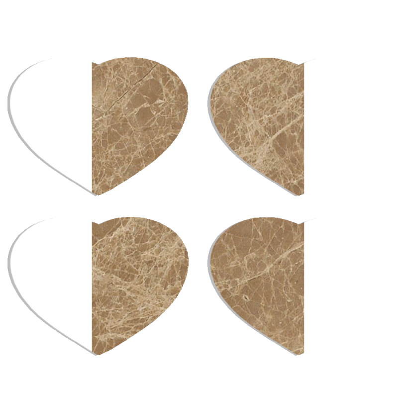 Магнитные фотопазлы Сердце 50 на 50 набор 4 штуки 