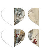 Магнитные фотопазлы Сердце 50 на 50 набор 4 штуки Christmas Owl