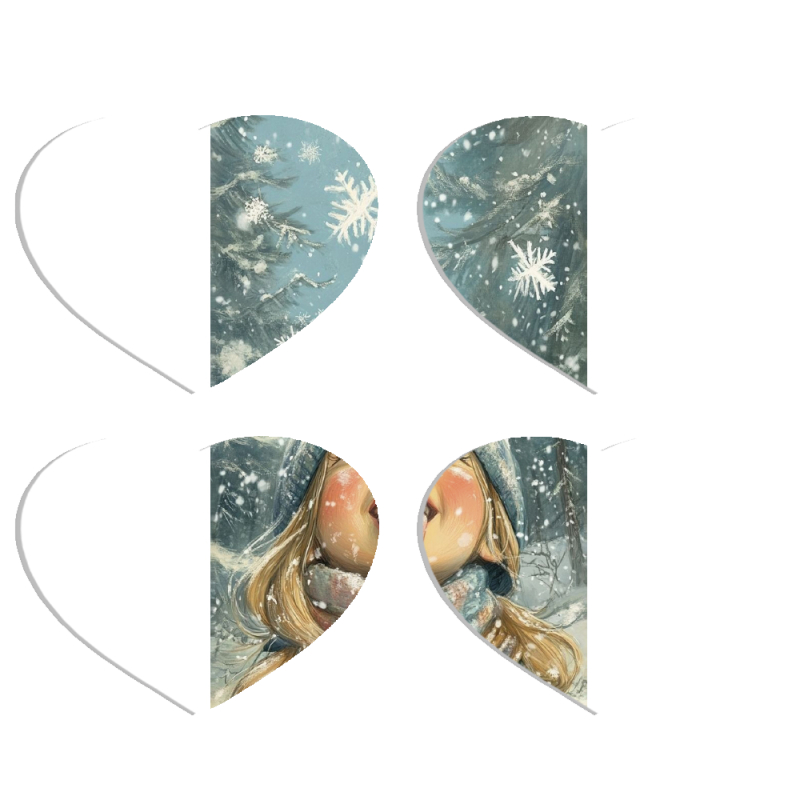 Магнитные фотопазлы Сердце 50 на 50 набор 4 штуки Смак дитинства