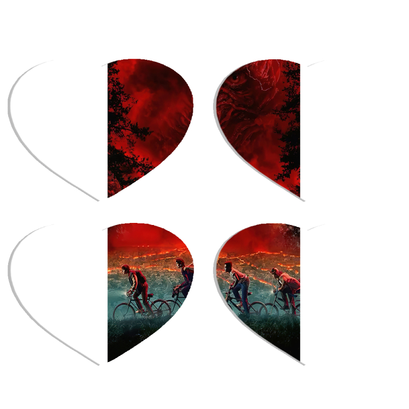 Магнитные фотопазлы Сердце 50 на 50 набор 4 штуки 