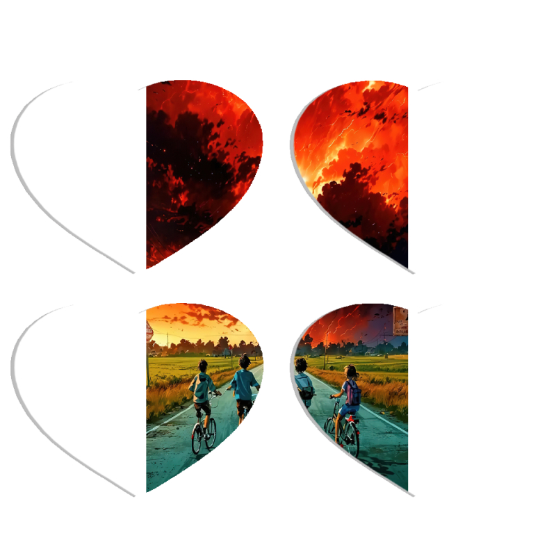 Магнитные фотопазлы Сердце 50 на 50 набор 4 штуки 