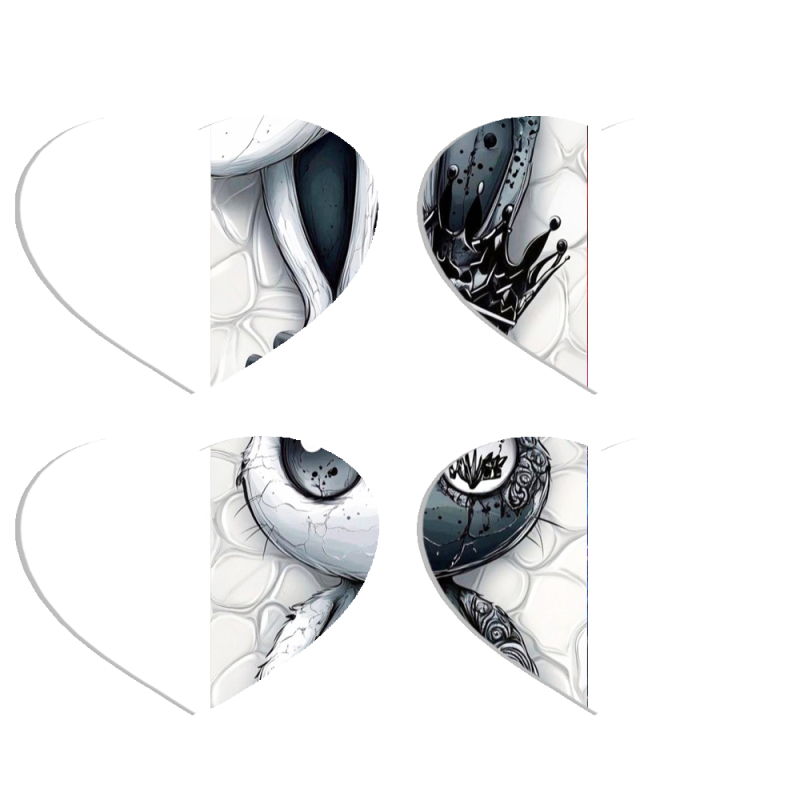 Магнитные фотопазлы Сердце 50 на 50 набор 4 штуки 