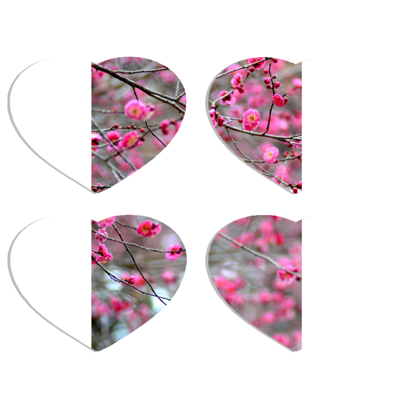 Магнитные фотопазлы Сердце 50 на 50 набор 4 штуки 