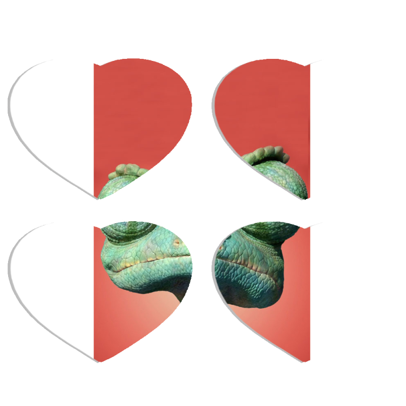 Магнитные фотопазлы Сердце 50 на 50 набор 4 штуки 