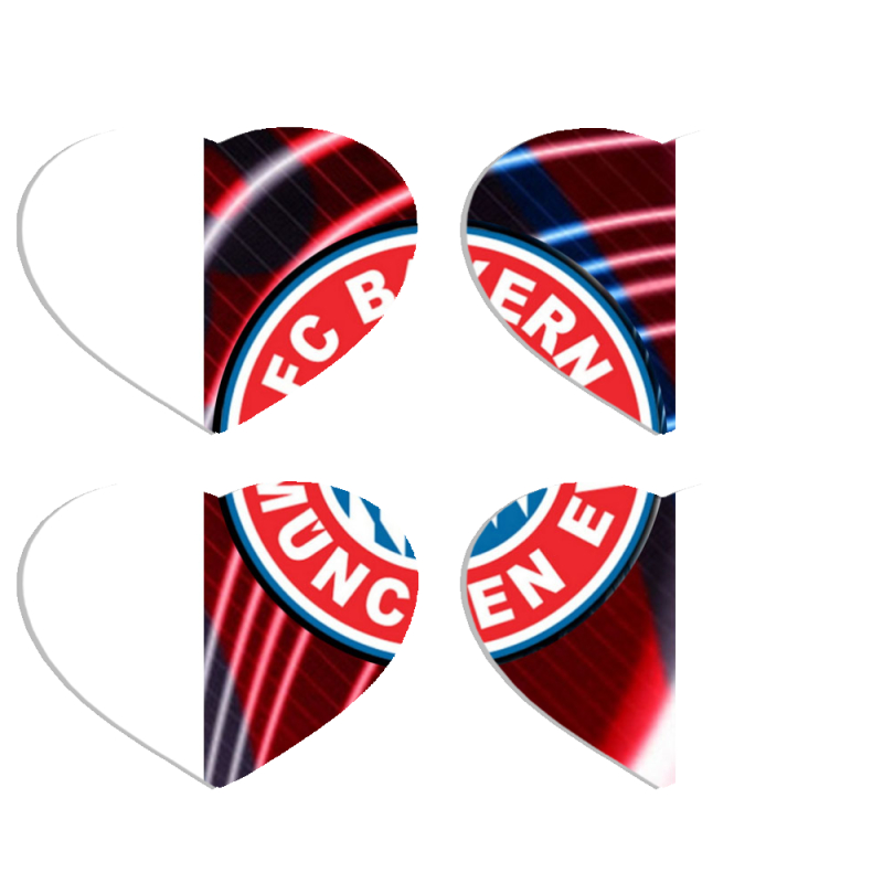 Магнитные фотопазлы Сердце 50 на 50 набор 4 штуки 