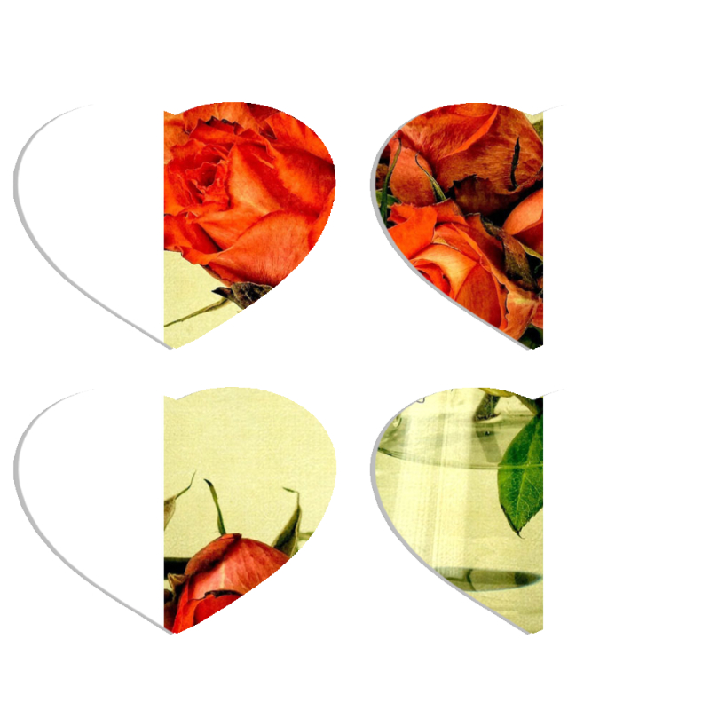 Магнитные фотопазлы Сердце 50 на 50 набор 4 штуки 