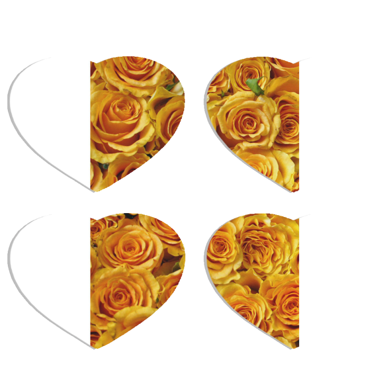 Магнитные фотопазлы Сердце 50 на 50 набор 4 штуки 