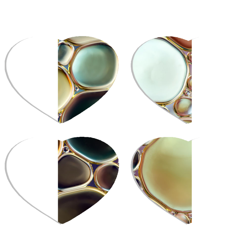 Магнитные фотопазлы Сердце 50 на 50 набор 4 штуки 