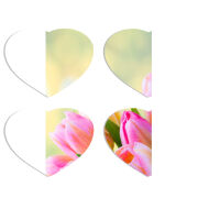 Магнитные фотопазлы Сердце 50 на 50 набор 4 штуки Bouquet of Tulips