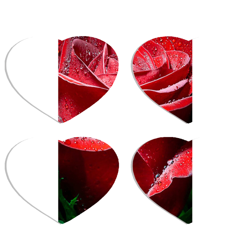 Магнитные фотопазлы Сердце 50 на 50 набор 4 штуки 