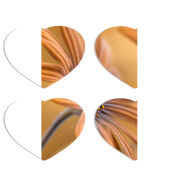 Магнитные фотопазлы Сердце 50 на 50 набор 4 штуки 