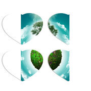 Магнитные фотопазлы Сердце 50 на 50 набор 4 штуки 