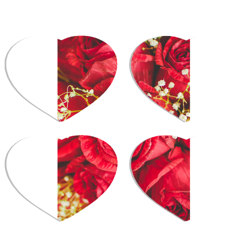 Магнитные фотопазлы Сердце 50 на 50 набор 4 штуки 