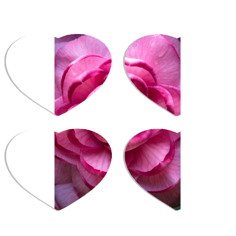 Магнитные фотопазлы Сердце 50 на 50 набор 4 штуки 