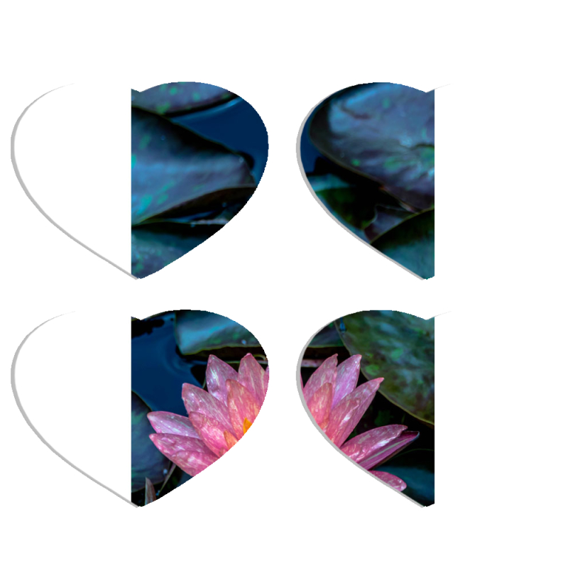 Магнитные фотопазлы Сердце 50 на 50 набор 4 штуки 