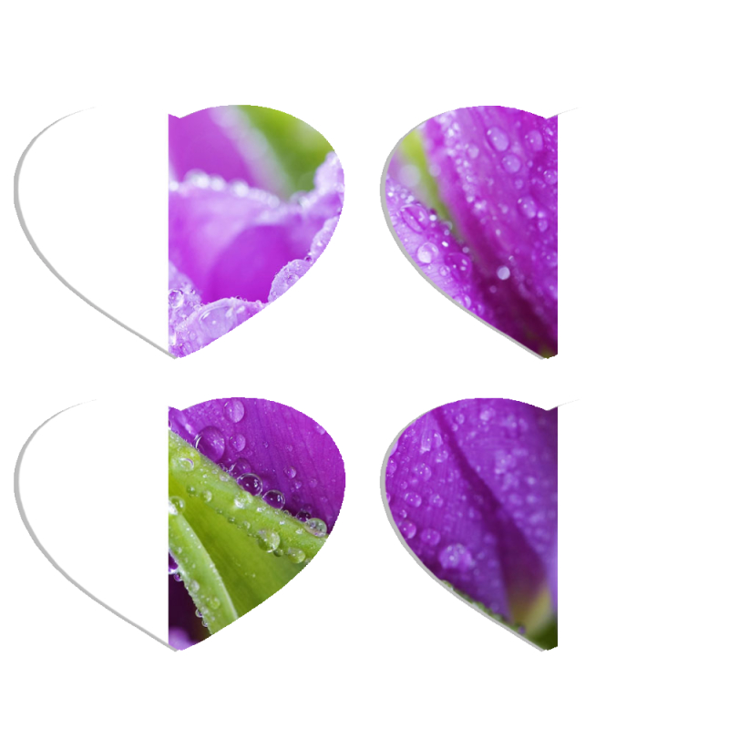 Магнитные фотопазлы Сердце 50 на 50 набор 4 штуки 