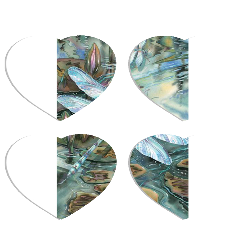 Магнитные фотопазлы Сердце 50 на 50 набор 4 штуки 