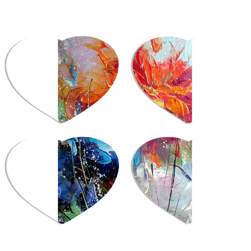 Магнитные фотопазлы Сердце 50 на 50 набор 4 штуки 