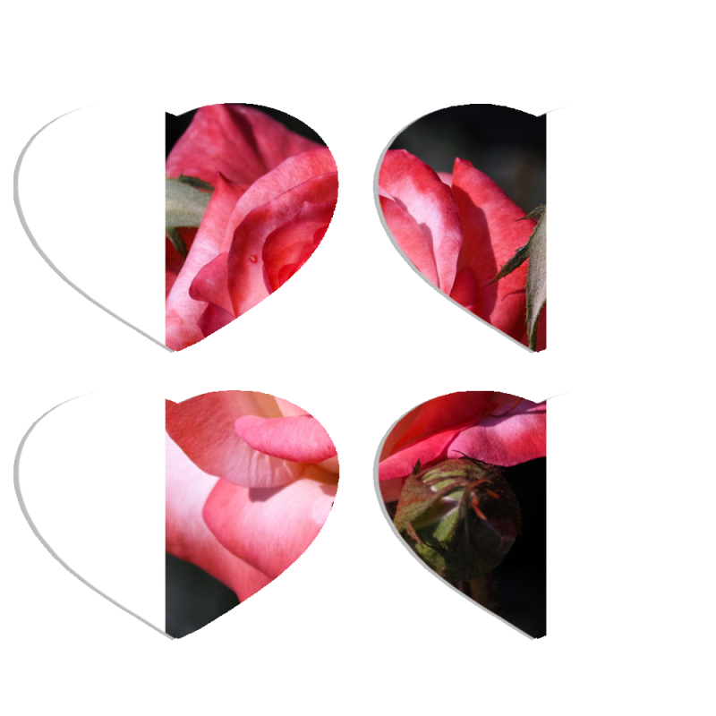 Магнитные фотопазлы Сердце 50 на 50 набор 4 штуки 