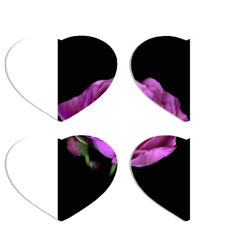 Магнитные фотопазлы Сердце 50 на 50 набор 4 штуки 