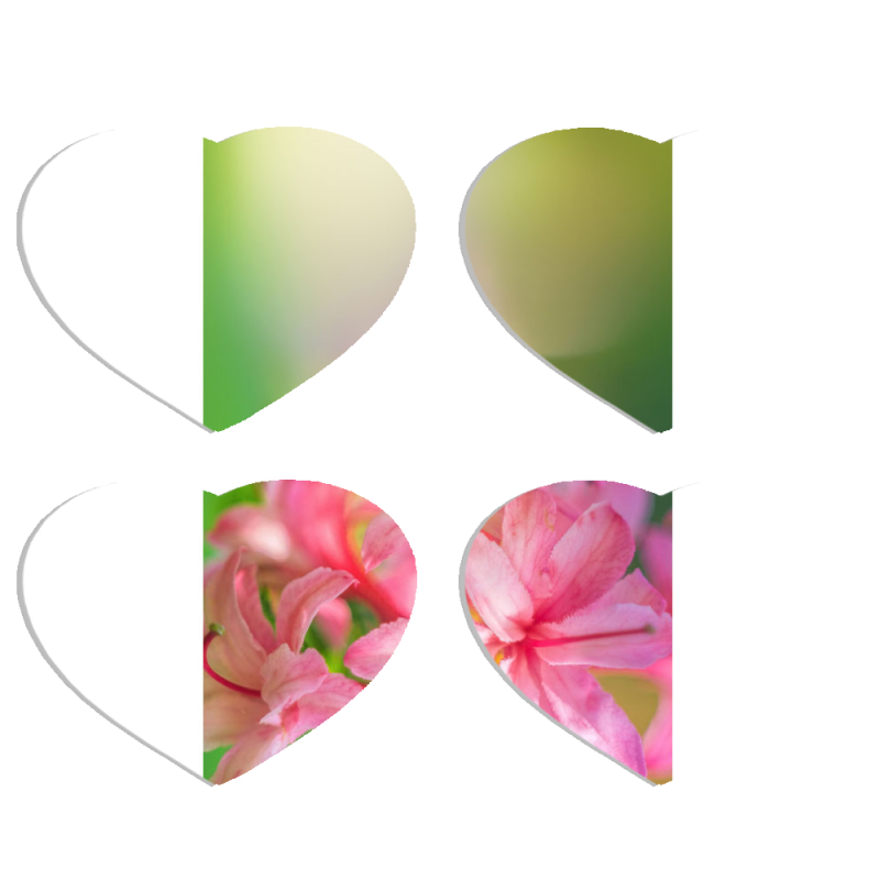 Магнитные фотопазлы Сердце 50 на 50 набор 4 штуки 