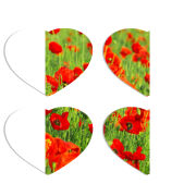 Магнитные фотопазлы Сердце 50 на 50 набор 4 штуки 