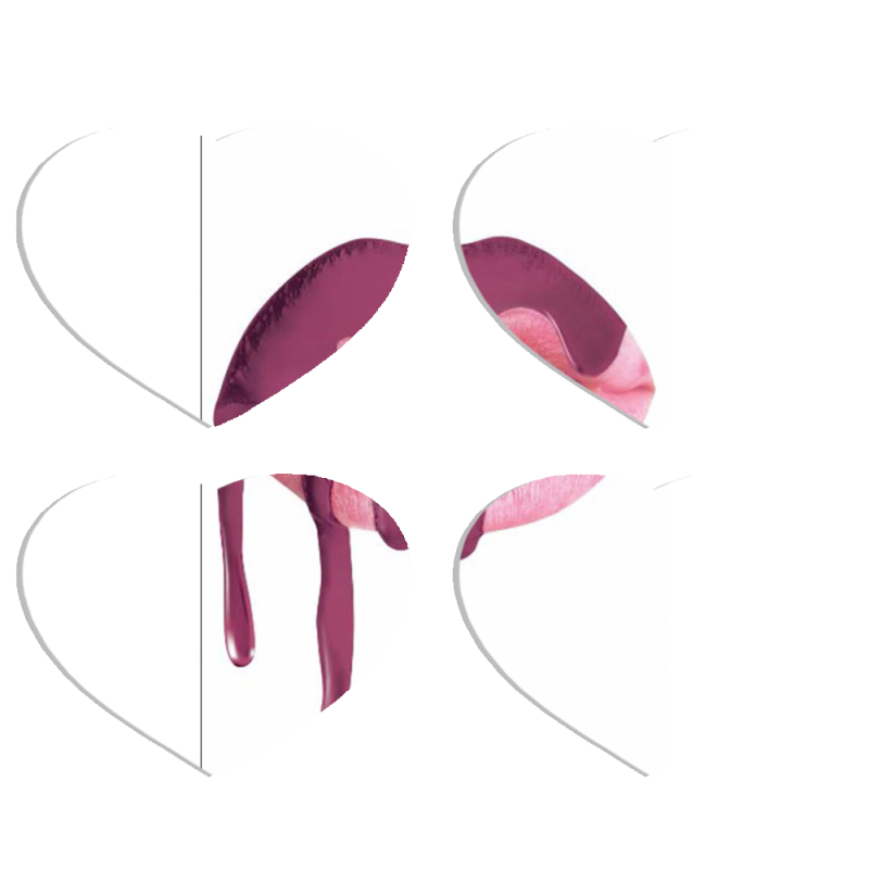 Магнитные фотопазлы Сердце 50 на 50 набор 4 штуки 