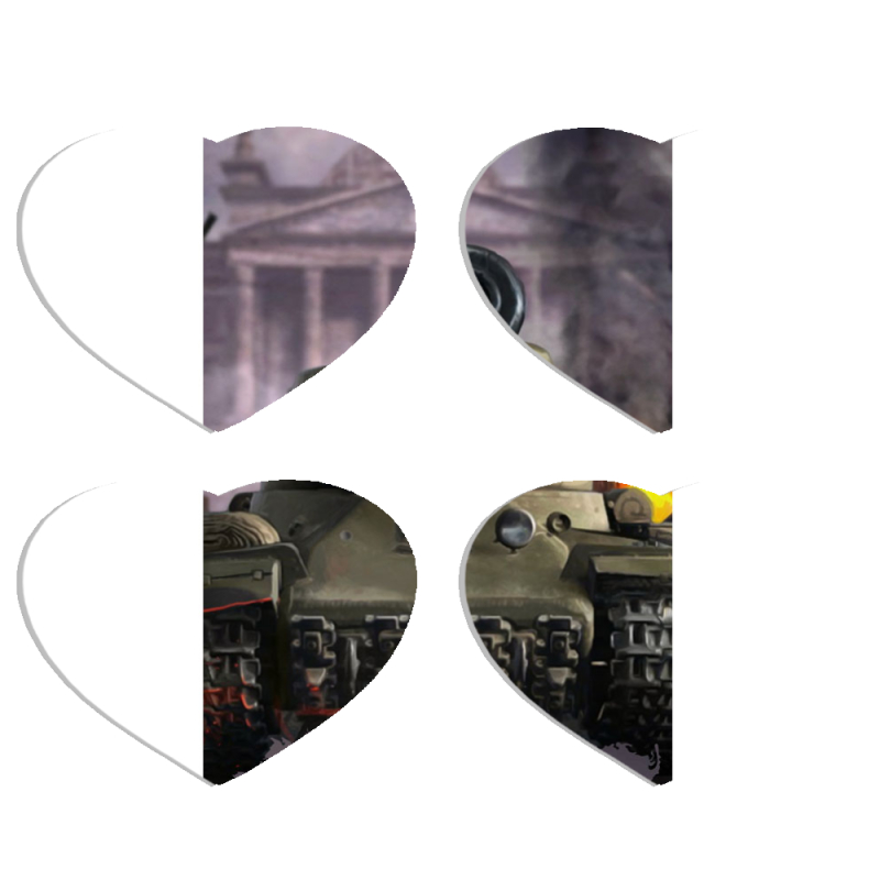 Магнитные фотопазлы Сердце 50 на 50 набор 4 штуки 