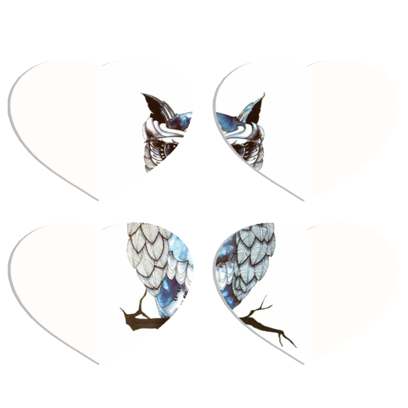 Магнитные фотопазлы Сердце 50 на 50 набор 4 штуки 