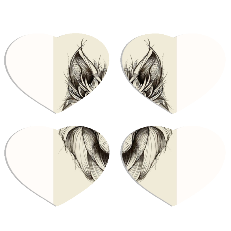 Магнитные фотопазлы Сердце 50 на 50 набор 4 штуки 