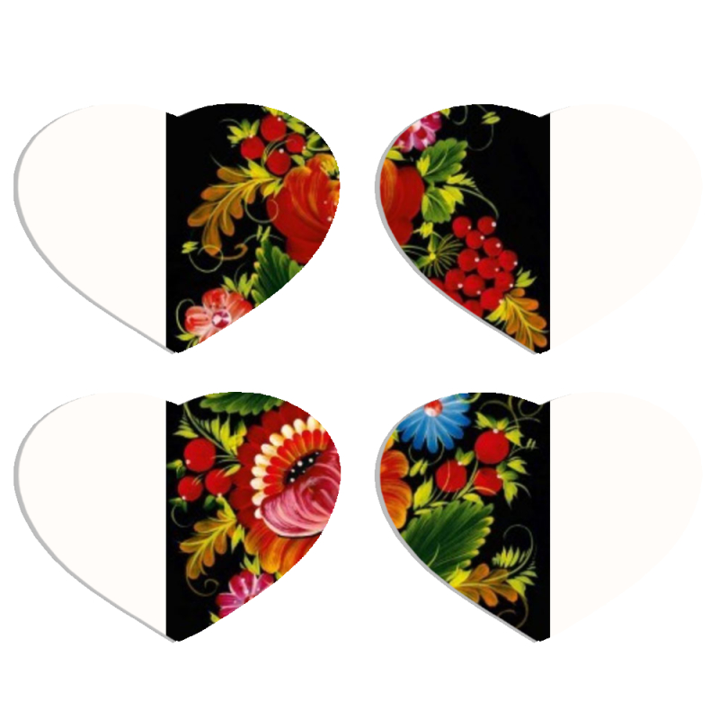 Магнитные фотопазлы Сердце 50 на 50 набор 4 штуки 