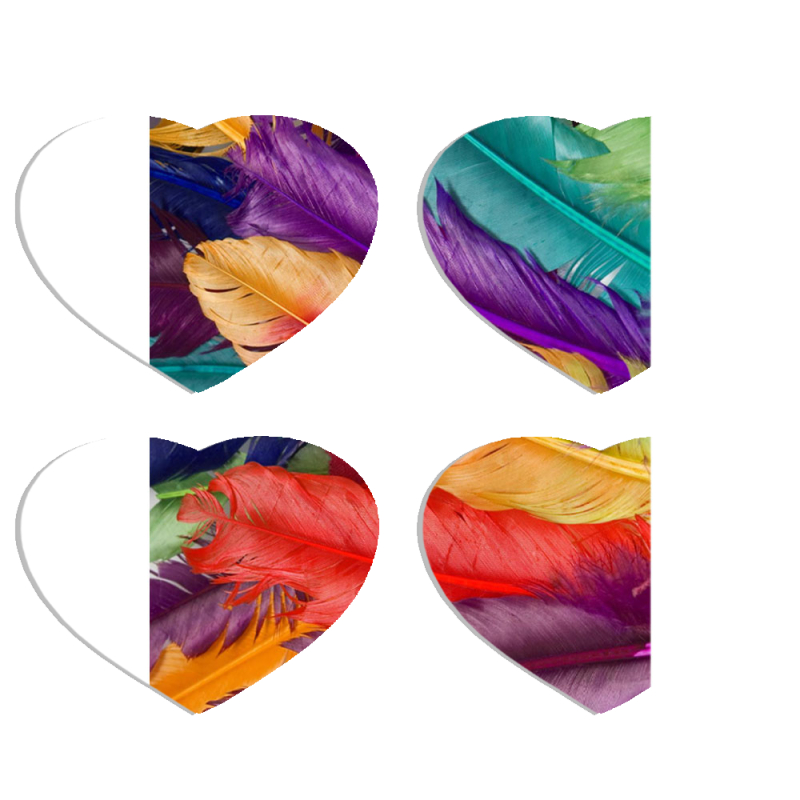 Магнитные фотопазлы Сердце 50 на 50 набор 4 штуки Colour Joy