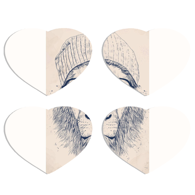 Магнитные фотопазлы Сердце 50 на 50 набор 4 штуки 