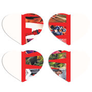 Магнитные фотопазлы Сердце 50 на 50 набор 4 штуки 