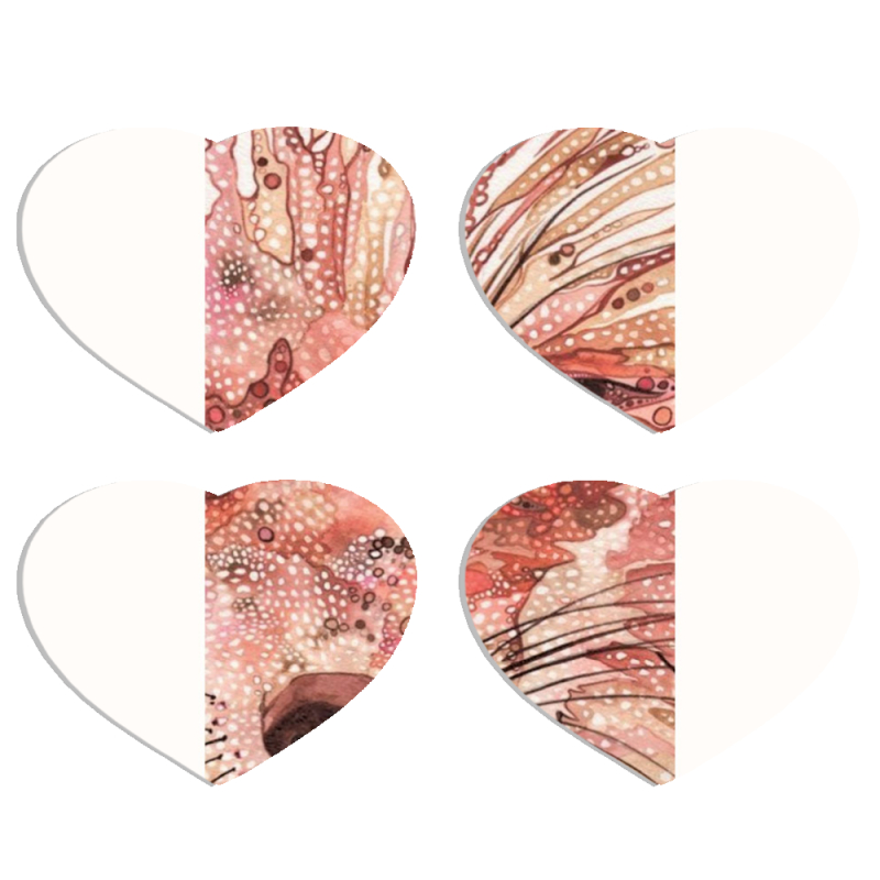 Магнитные фотопазлы Сердце 50 на 50 набор 4 штуки 